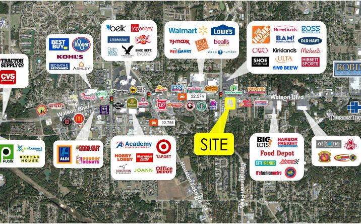 Pictures of Land, Retail property located at 2695 Watson Blvd, Warner Robins, GA 31093 for sales - image #1