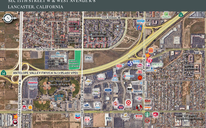 Pictures of Land property located at SEC 15th Street W & West Avenue K-8, Lancaster, CA 93534 for sales - image #1