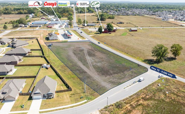 Pictures of Land, Office, Retail property located at AR-72, Pea Ridge, AR 72751 for sales - image #1