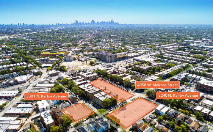 Pictures of Land property located at 4058 W Melrose Street, 3240 & 3301 N Karlov Avenue, Chicago, IL 60632 for sales - image #1