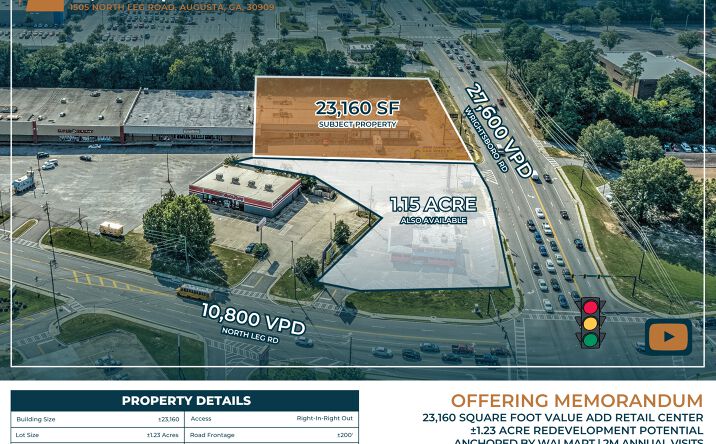 Pictures of Retail property located at 1505 N Leg Rd, Augusta, GA 30909 for sales - image #1
