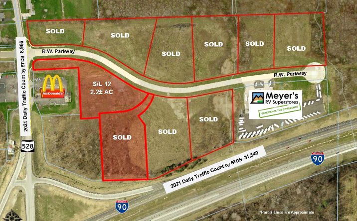 Pictures of Land property located at River St (SR 528) and Interstate 90, Madison, OH 44057 for comps - image #1