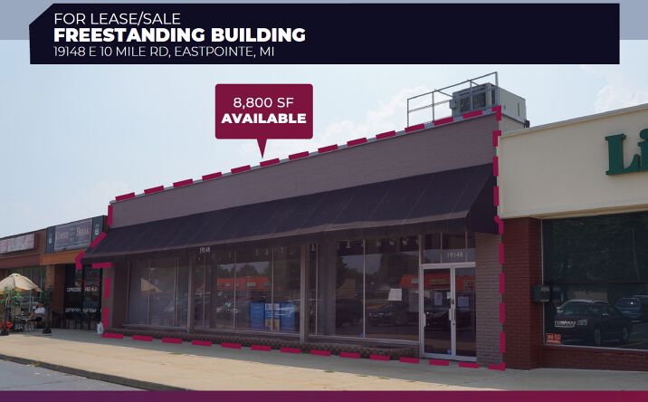 Pictures of Retail property located at 19148 E 10 Mile Rd, Eastpointe, MI 48021 for sales - image #1