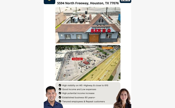Pictures of Business for Sale property located at 5594 North Fwy, Houston, TX 77076 for sales - image #1