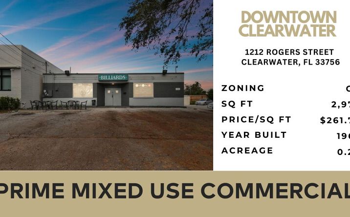 Pictures of Mixed Use, Office, Retail property located at 1212 Rogers St, Clearwater, FL 33756 for sales - image #1