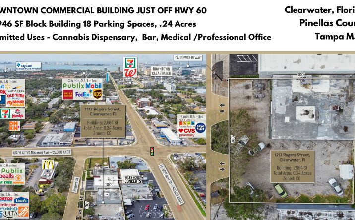 Pictures of Mixed Use, Office, Retail property located at 1212 Rogers St, Clearwater, FL 33756 for sales - image #1