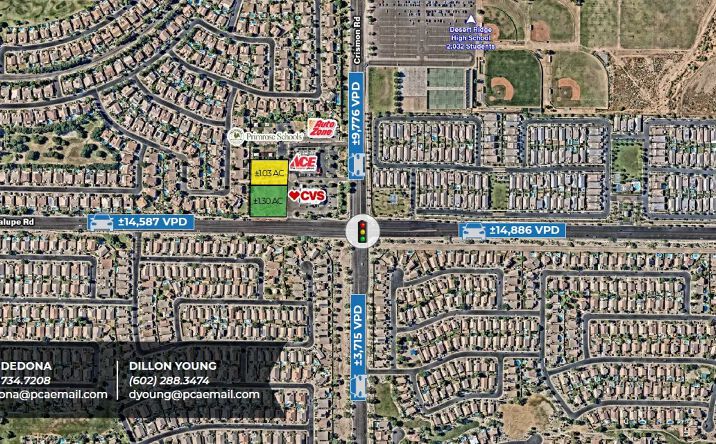 Pictures of Retail, Land property located at Crismon Rd & Guadalupe Rd, Mesa, AZ 85209 for sales - image #1