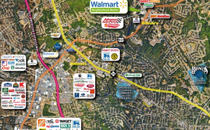 Pictures of Retail property located at 3421 Murchison Rd, Fayetteville, NC 28311 for comps - image #1