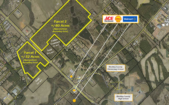 Pictures of Land property located at Highway 87 Bypass @ Daisy Adams Road/Ash Street(Acre 109), Cochran, GA 31014 for sales - image #1