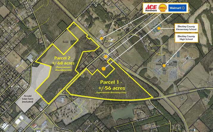 Pictures of Land property located at Highway 87 Bypass @ Highway 26 (East Dykes Street), Cochran, GA 31014 for sales - image #1