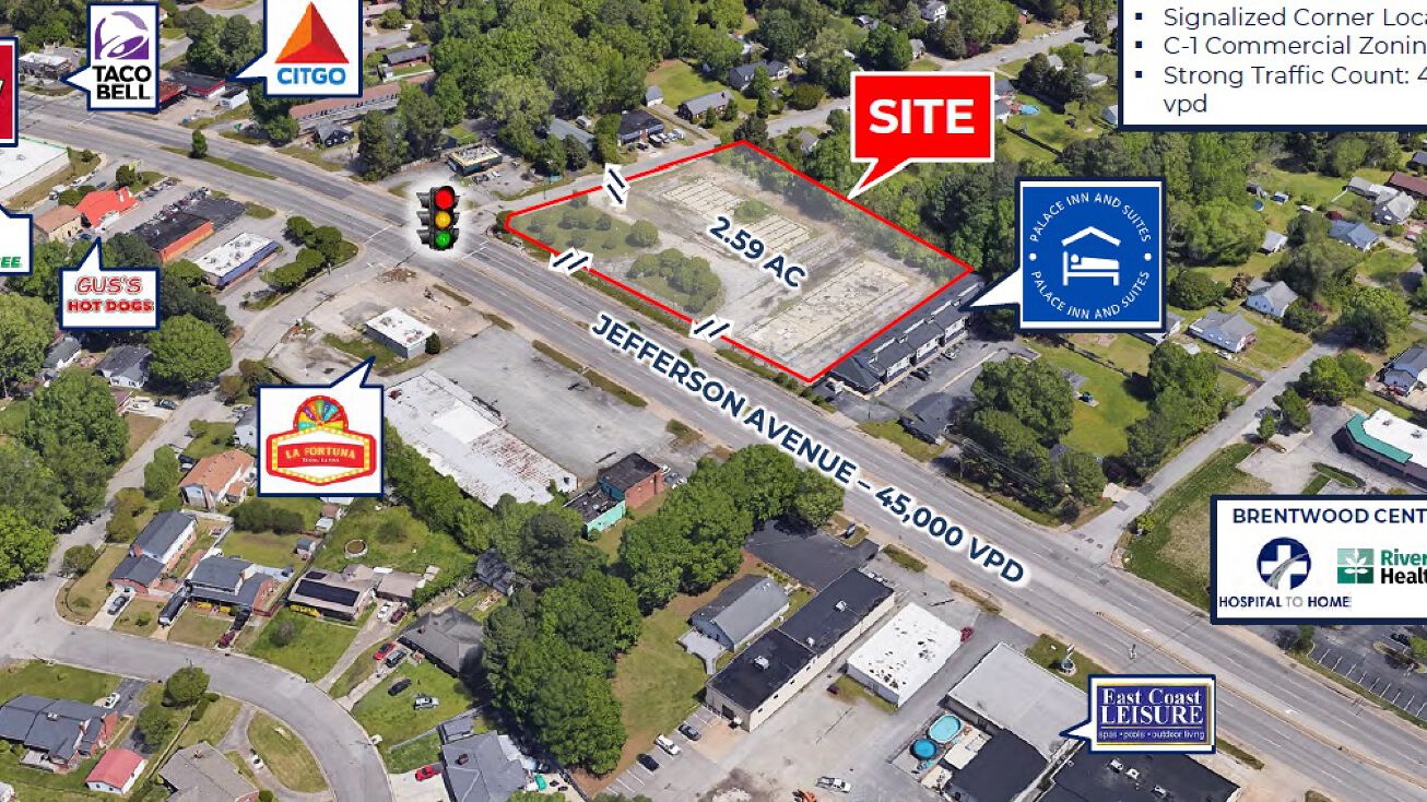 Pictures of Hospitality, Land, Multifamily, Office, Retail property located at 10614 Jefferson Ave, Newport News, VA 23601 for sales - image #1