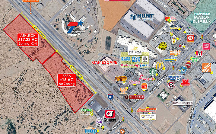 Pictures of Land property located at SWQ I-10 & Eastlake (Nuevo Hueco Tanks Rd), Horizon City, TX 79927 for sales - image #1