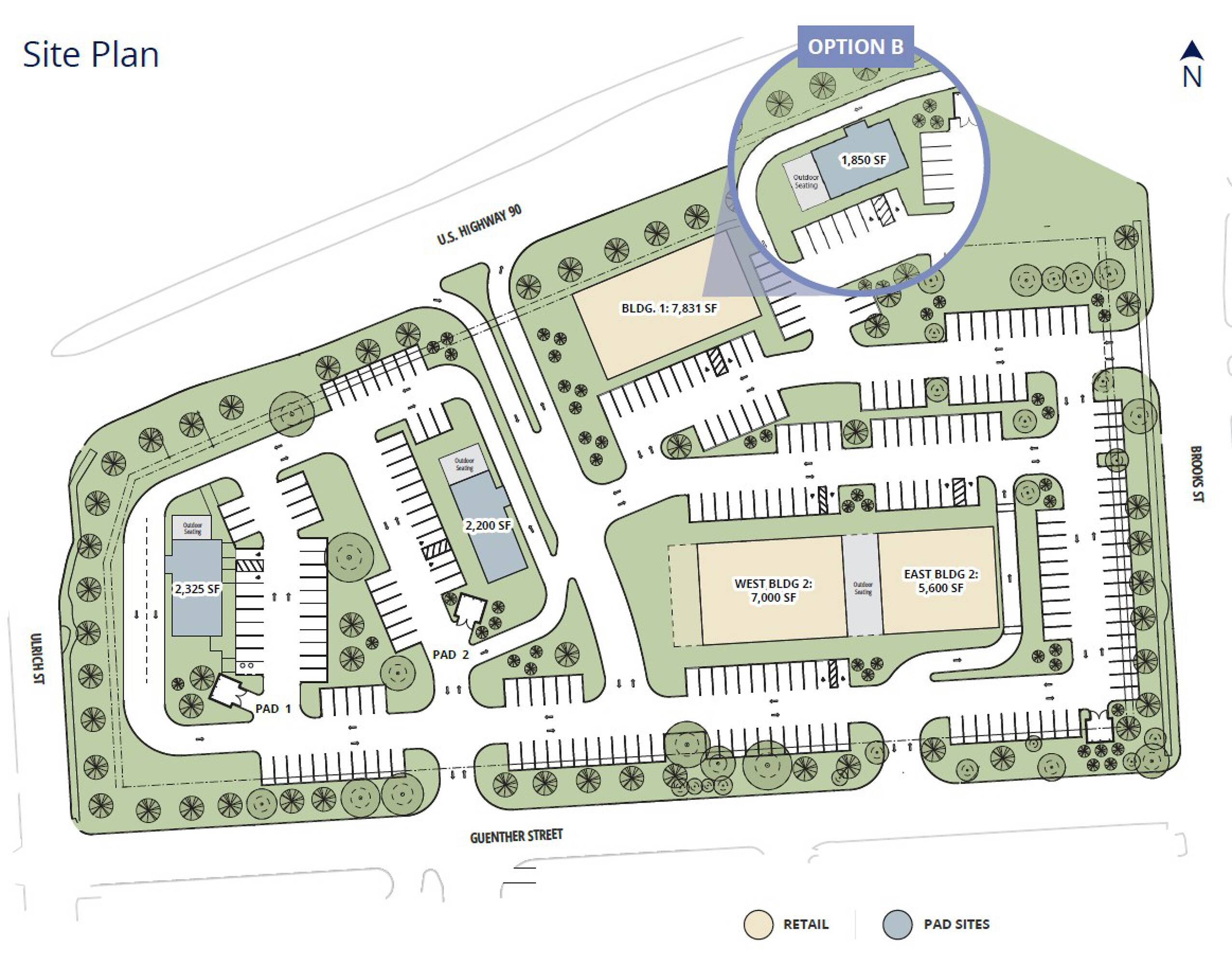Pad Sites Available For Ground Lease or Sale