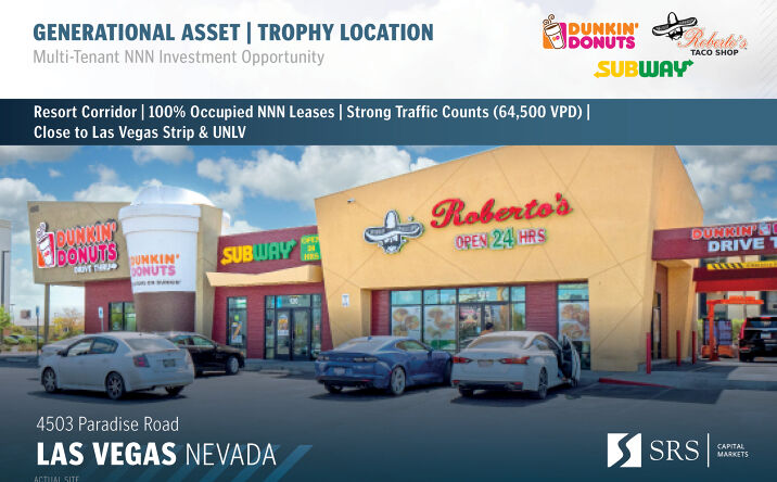 Pictures of Retail property located at 4503 Paradise Rd, Las Vegas, NV 89119 for sales - image #1