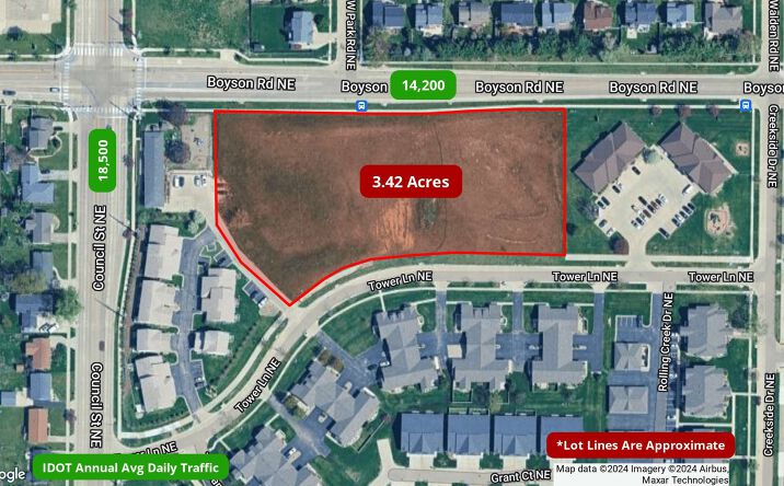 Pictures of Land property located at 1340 And 1410 Tower Ln NE, Cedar Rapids, IA 52402 for sales - image #1
