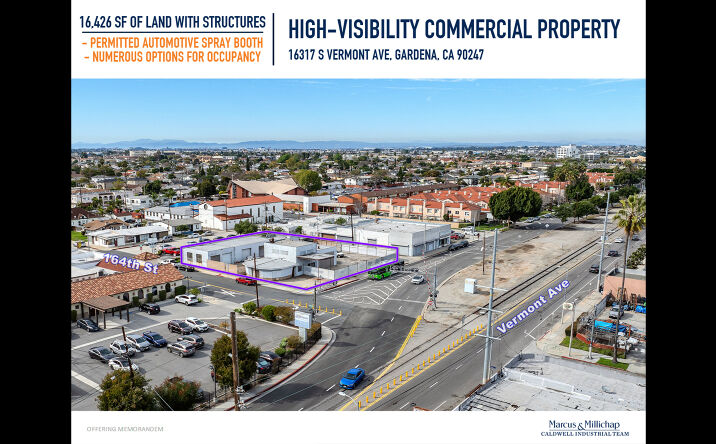 Pictures of Industrial, Retail, Special Purpose property located at 16317 S Vermont Ave, Gardena, CA 90247 for sales - image #1