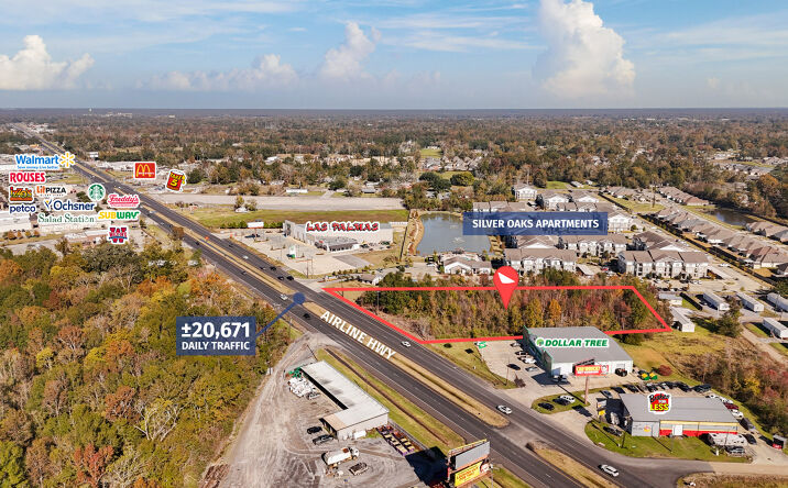 Pictures of Land property located at 14494 Airline Hwy, Gonzales, LA 70737 for sales - image #1