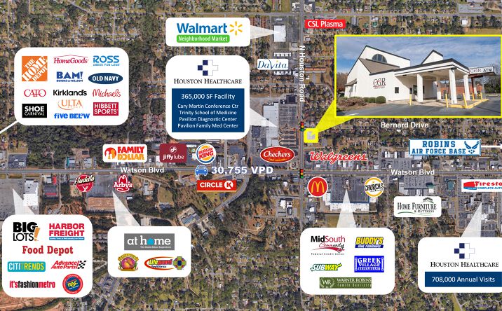 Pictures of Office, Retail property located at 104 N Houston Rd, Warner Robins, GA 31093 for sales - image #1