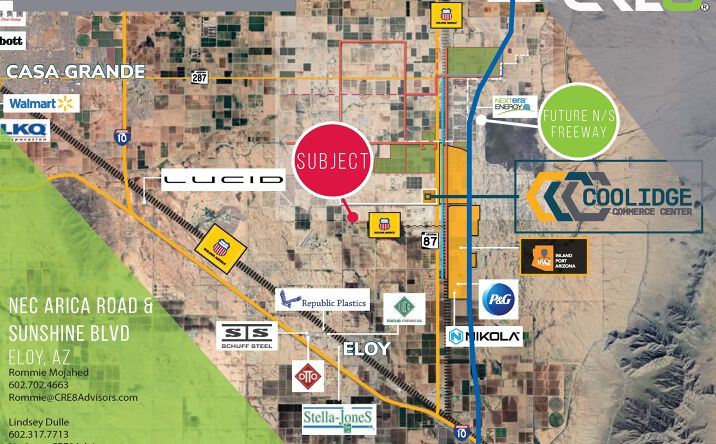 Pictures of Land property located at sunshine and arica, Eloy, AZ 85131 for sales - image #1