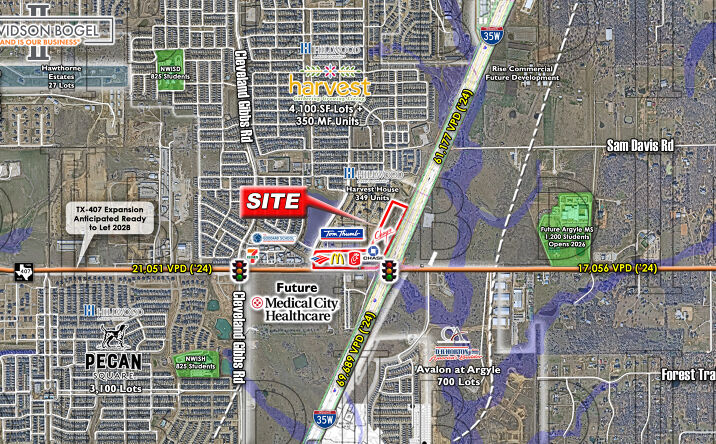 Pictures of Retail property located at NWC - I-35 & F.M. 407, Argyle, TX 76226 for sales - image #1