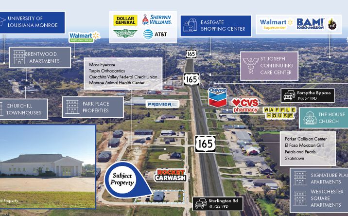 Pictures of Office property located at 3340 Sterlington Rd, Monroe, LA 71203 for sales - image #1