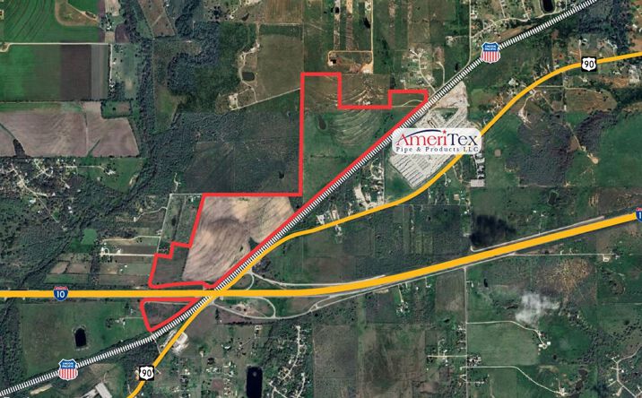 Pictures of Industrial, Land property located at Krueger Rd on IH-10 & Ilka Switch on Hwy 90, Seguin, TX 78155 for sales - image #1