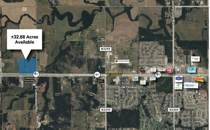 Pictures of Land property located at NWC of HWY 51 and Cottonwood, Stillwater, OK 74074 for sales - image #1