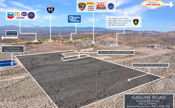 Pictures of Land property located at S Gasline Rd, Searchlight, NV 89046 for sales - image #1