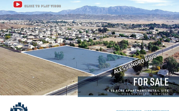 Pictures of Land, Multifamily, Retail, Self Storage property located at 28300 Alessandro Blvd, Moreno Valley, CA 92555 for sales - image #1