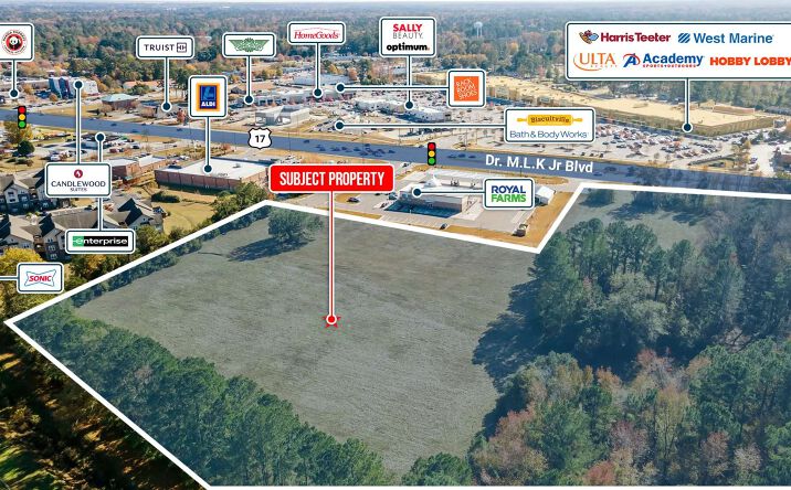 Pictures of Land property located at 3706 Dr. M.L.K. Jr Blvd, New Bern, NC 28562 for sales - image #1
