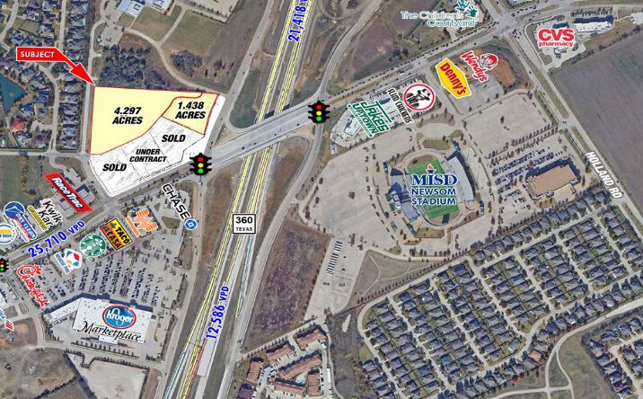 Pictures of Land property located at NWQ Hwy 360 & Broad Street, Mansfield, TX 76063 for sales - image #1