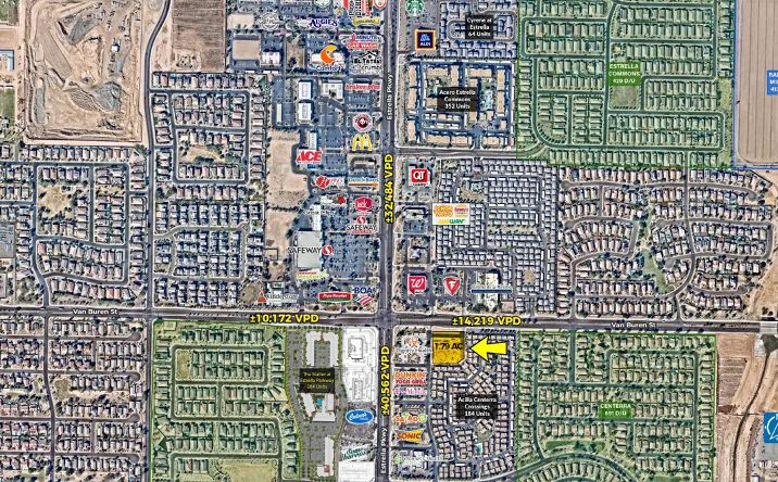 Pictures of Land property located at Estrella Pkwy & Van Buren St, Goodyear, AZ 85338 for sales - image #1