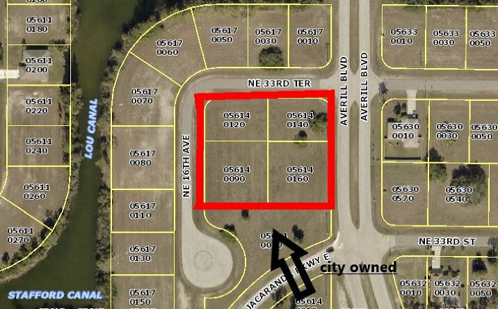 Pictures of Land property located at 3302 Averill Blvd, Cape Coral, FL 33909 for sales - image #1