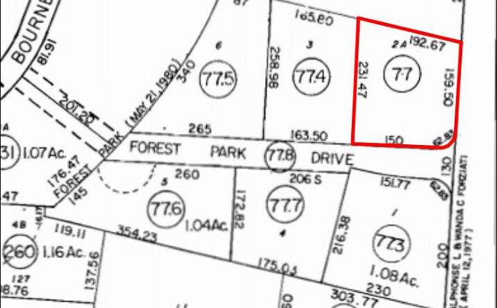 Pictures of Land property located at 568 MacArthur Blvd & Forest Park Drive, Bourne, MA 02559 for comps - image #1