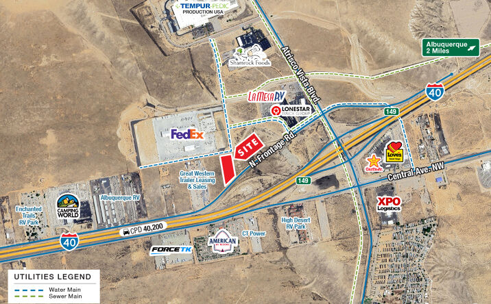 Pictures of Land property located at I-40 W Frontage Rd NW, Albuquerque, NM 87114 for sales - image #1