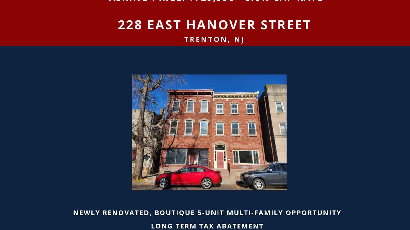 Pictures of Multifamily property located at 228 E Hanover St, Trenton, NJ 08608 for sales - image #1