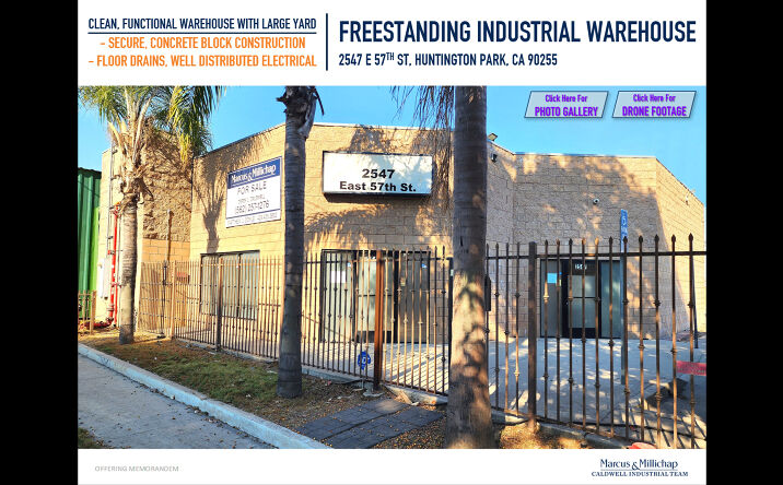 Pictures of Industrial property located at 2545 E 57th St, Huntington Park, CA 90255 for sales - image #1