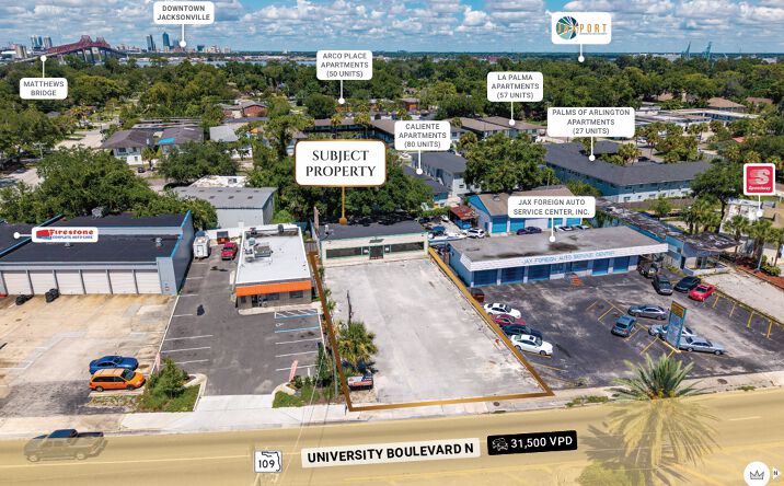 Pictures of Retail property located at 1030 University Blvd N, Jacksonville, FL 32211 for sales - image #1