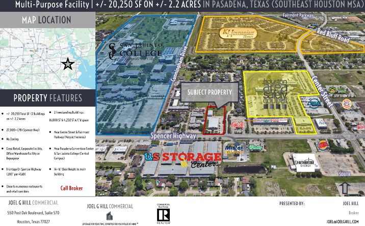 Pictures of Industrial, Office, Retail property located at 7770 Spencer Hwy, Pasadena, TX 77505 for sales - image #1