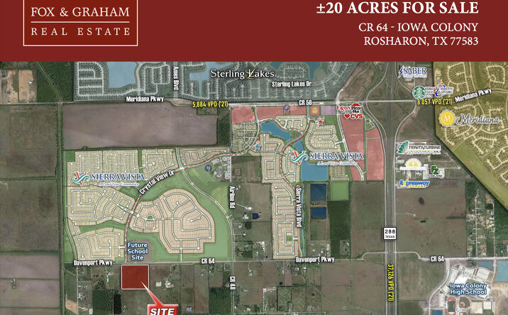 Pictures of Land property located at Crystal View Dr & Davenport Pkwy/CR 64, Rohsaron, Rosharon, TX 77583 for sales - image #1