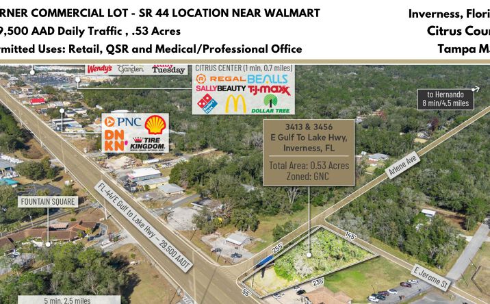 Pictures of Land property located at 3413 E Gulf to Lake Hwy, Inverness, FL 34453 for sales - image #1