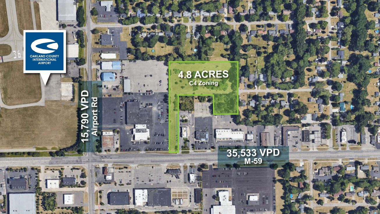 M59 Hall Rd M-59 and Airport Rd, Waterford, MI 48327 | Crexi.com