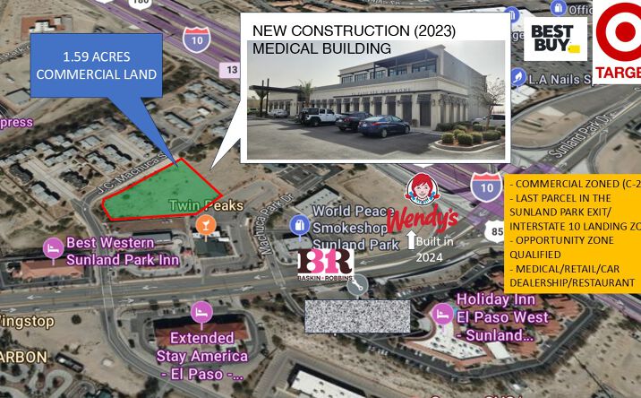 Pictures of Land property located at 955 Sunland Park Dr, El Paso, TX 79922 for sales - image #1
