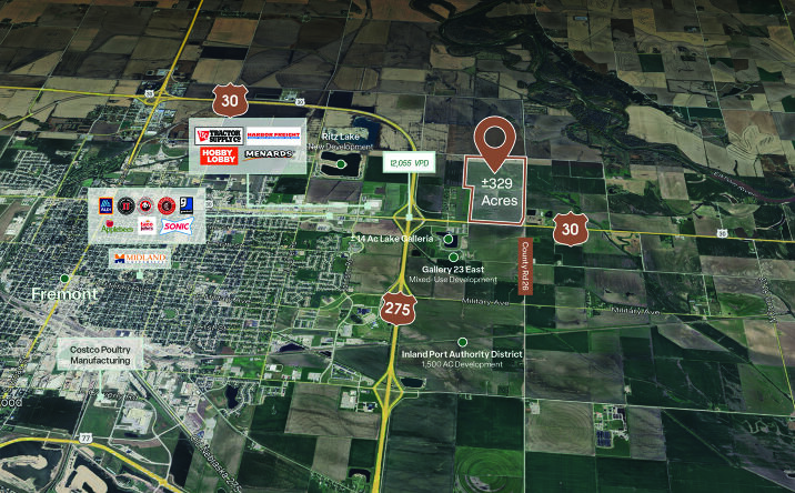 Pictures of Land property located at US-30 & North County Rd 26, Fremont, NE 68025, Fremont, NE, USA, Fremont, NE 68025 for sales - image #1