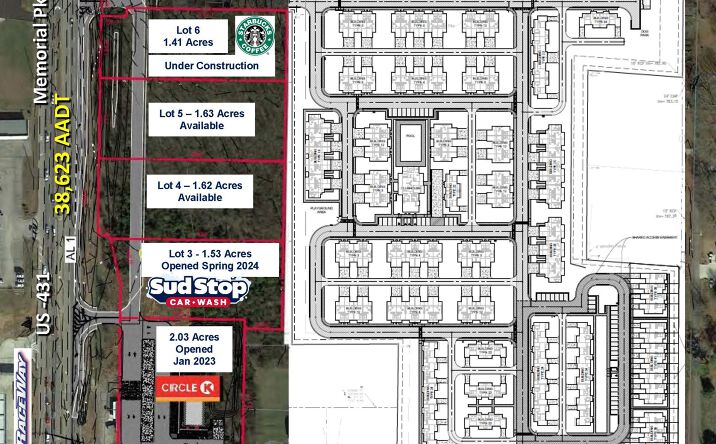 Pictures of Land property located at Memorial Parkway & Countess Road Huntsville, AL, Huntsville, AL 35806 for sales - image #1