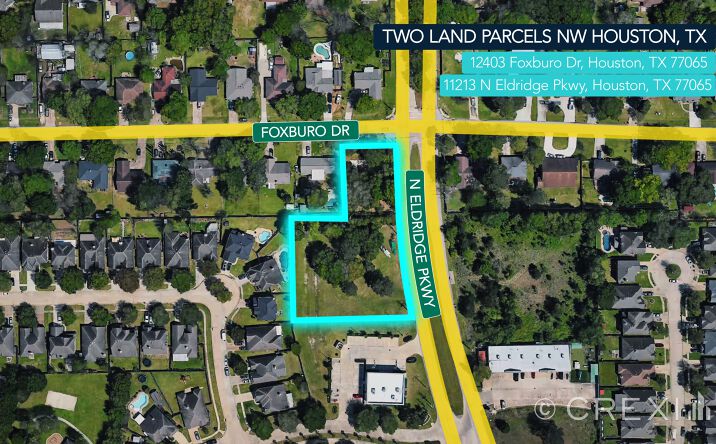 Pictures of Land property located at 12403 Foxburo Dr, Houston, TX 77065, 11213 N Eldridge Pkwy, Houston, TX 77065 for sales - image #1