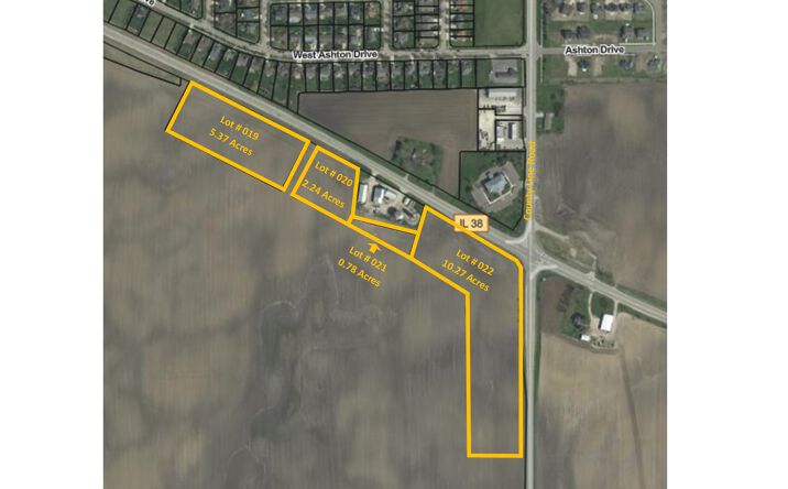 Pictures of Land property located at TBD on SE Corner of Route 38 & County Line Rd, Maple Park, IL 60151 for sales - image #1
