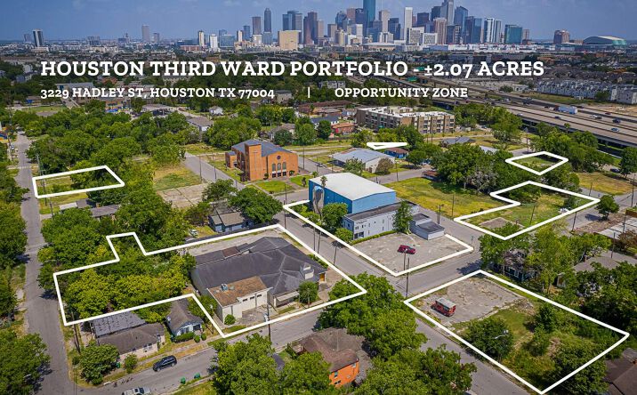 Pictures of Land, Mixed Use, Multifamily, Retail property located at 3229 Hadley St, Houston, TX 77004, 3228 Hadley St, Houston, TX 77004, 3205 McIlhenny St, Houston, TX 77004, 3211 McIlhenny St, Houston, TX 77004, 3309 Hadley St, Houston, TX 77004, 0 Hadley St, Houston, TX 77004, 2214 Roberts St, Houston, TX 77004, 3211 Webster St, Houston, TX 77004, 3202 Webster St, Houston, TX 77004 for sales - image #1