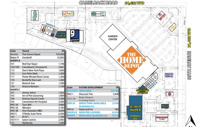 Pictures of Self Storage property located at 9905-10061 W Camelback Rd, Phoenix, AZ 85037 for sales - image #1