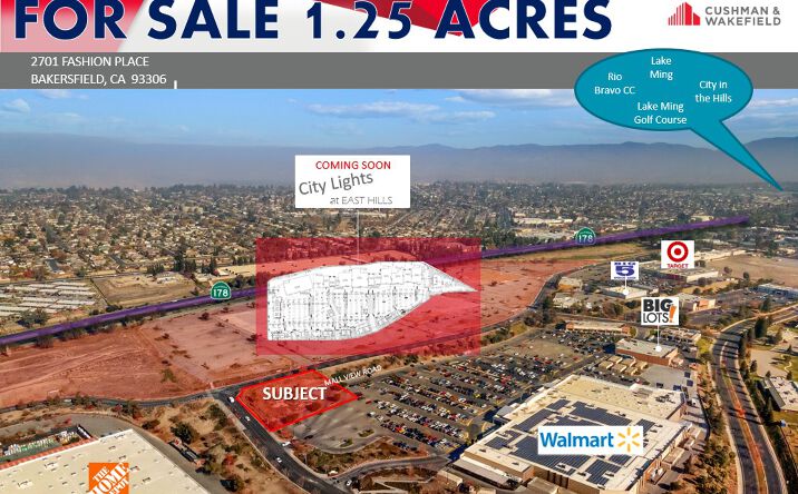 Pictures of Land, Retail property located at 2701 Fashion Pl, Bakersfield, CA 93306 for sales - image #1